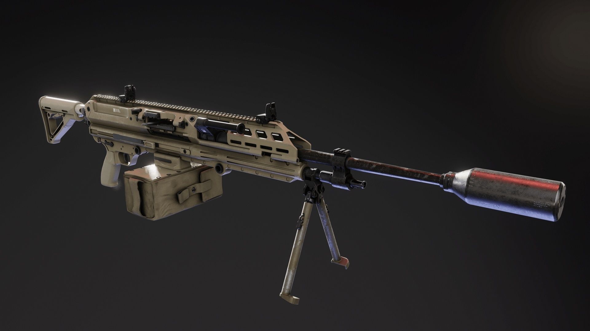 Sig MG338 Low-poly 3D model_3