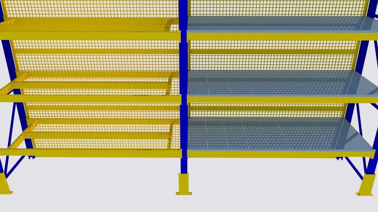 heavy duty racking system 3D model_4