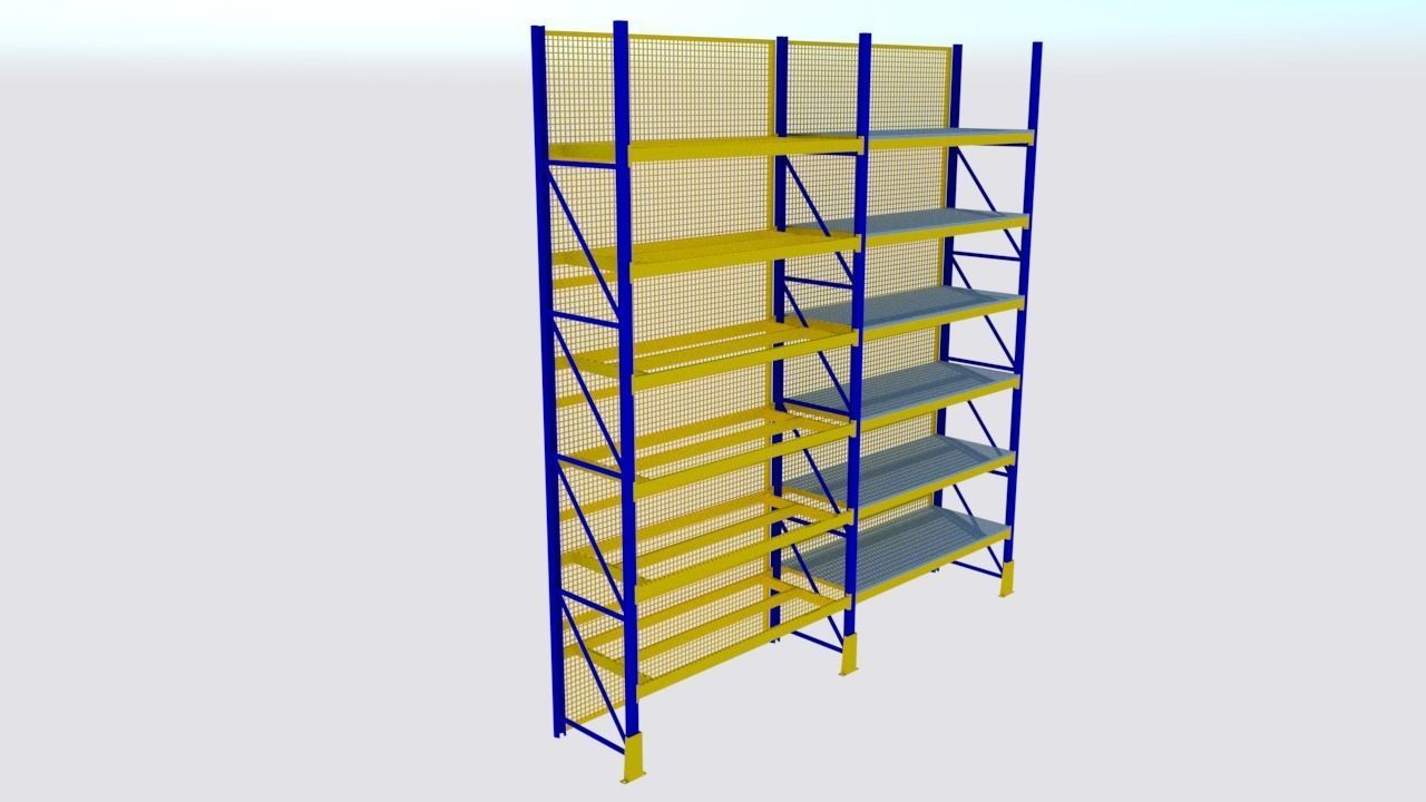 heavy duty racking system 3D model_1