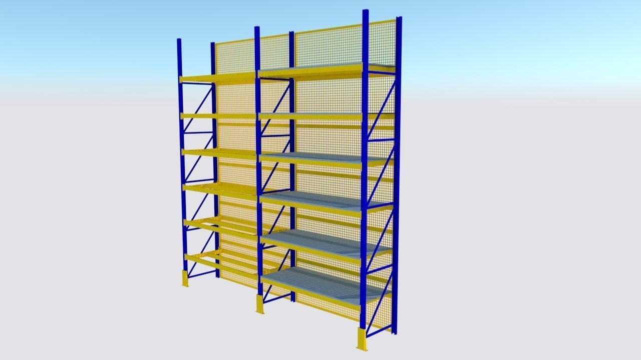 heavy duty racking system 3D model_2