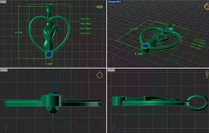 romance heart pendent