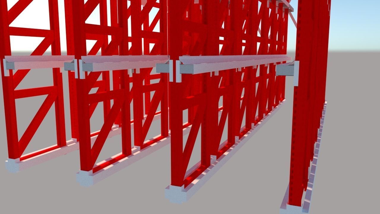 Drive in rack system 3D model_4