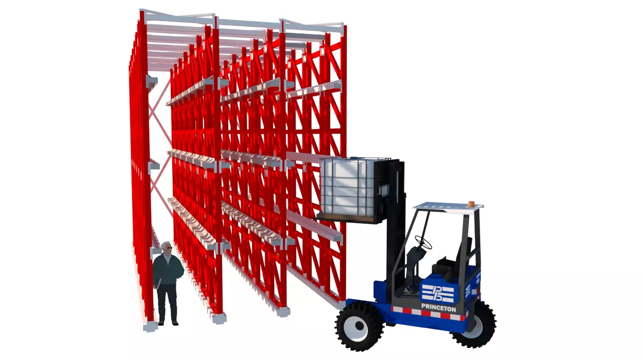 Drive in rack system 3D model_0