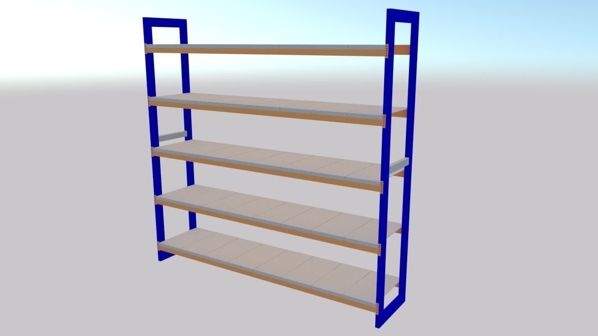 Light duty racking System 3D model_2