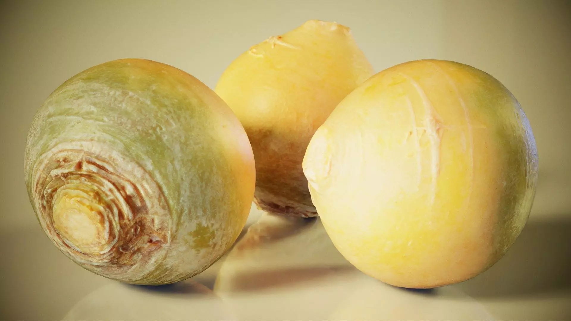 Yellow Turnip Low-poly 3D model