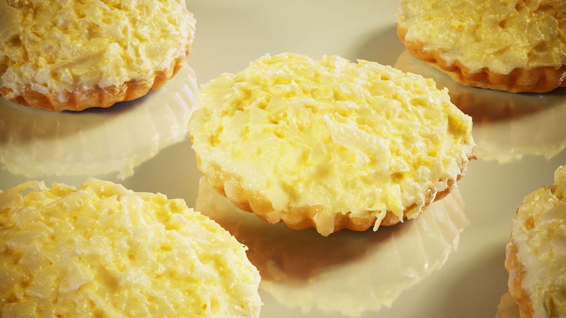 White Chocolate Cake Low-poly 3D model_3