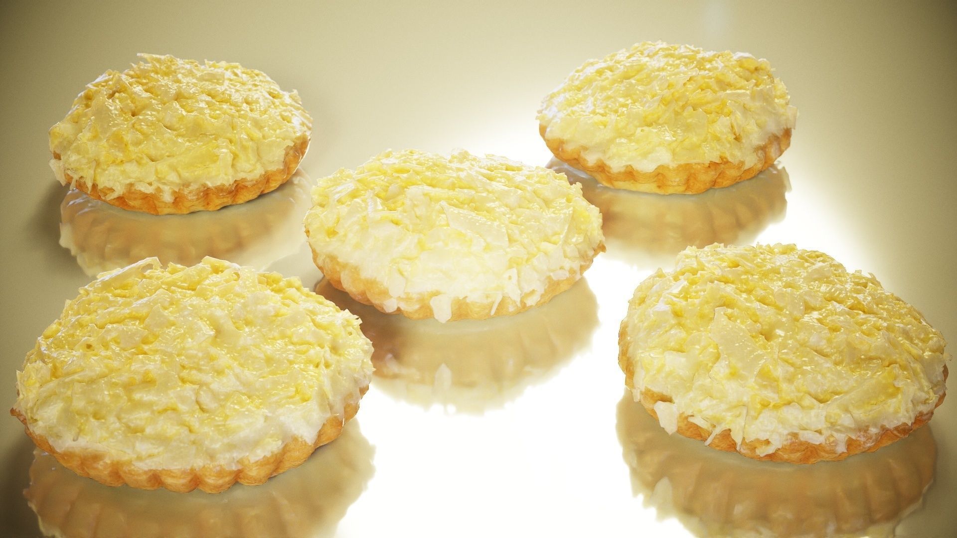 White Chocolate Cake Low-poly 3D model_6