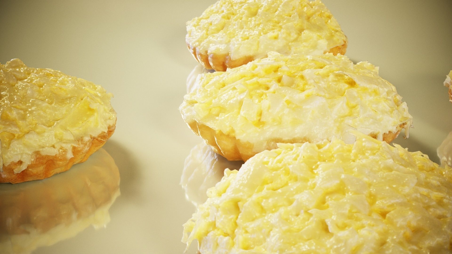 White Chocolate Cake Low-poly 3D model_2