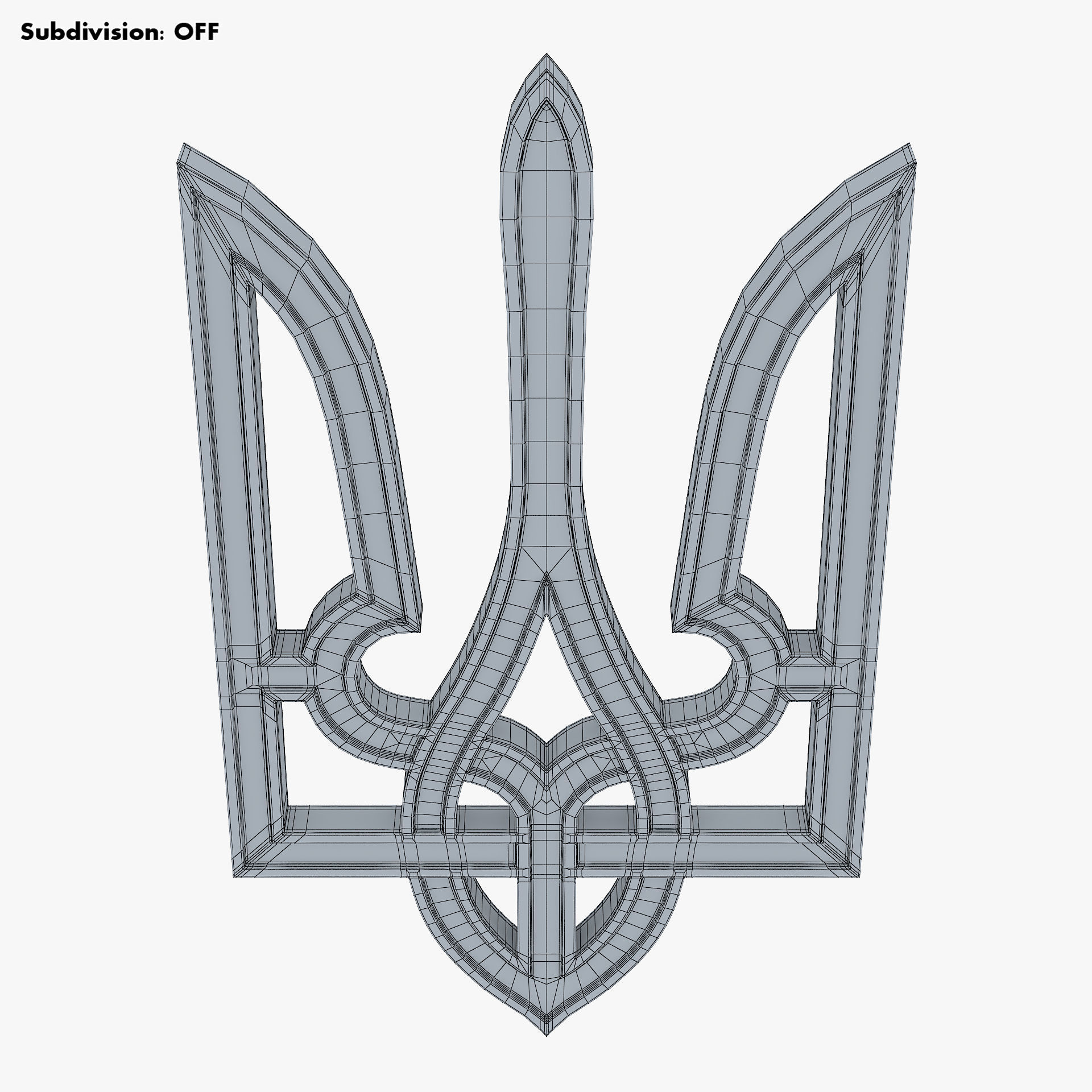 Ukraine State Emblem M 7 3D model_11