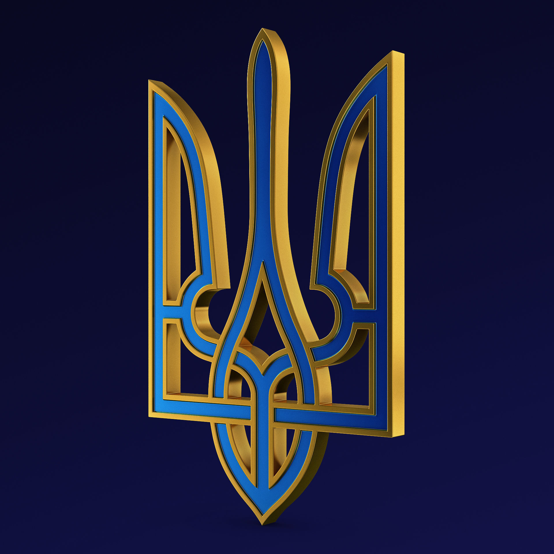 Ukraine State Emblem M 7 3D model_3