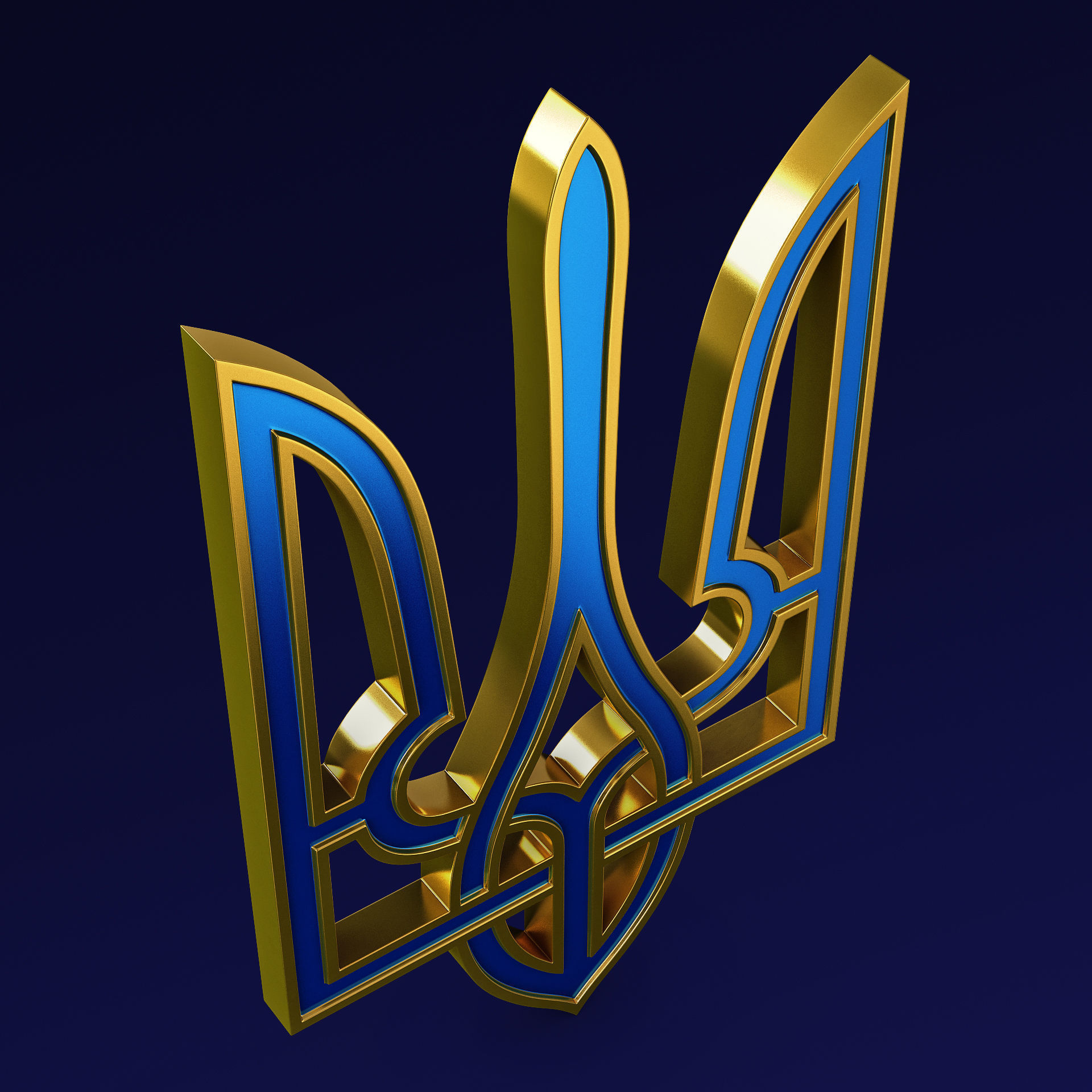 Ukraine State Emblem M 7 3D model_7