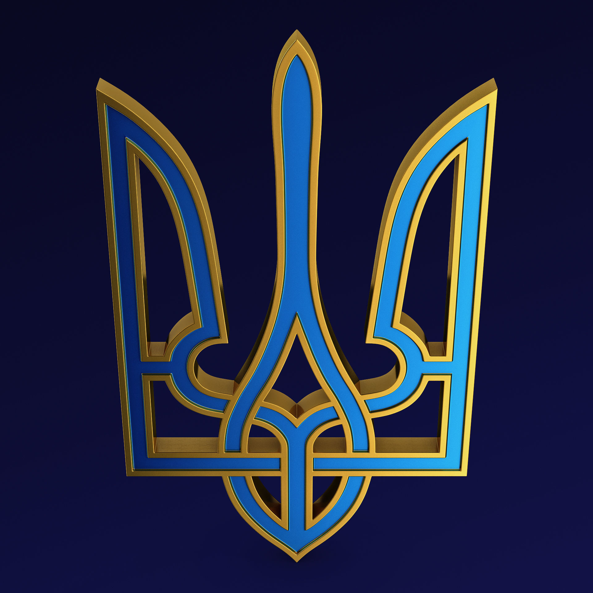 Ukraine State Emblem M 7 3D model_2