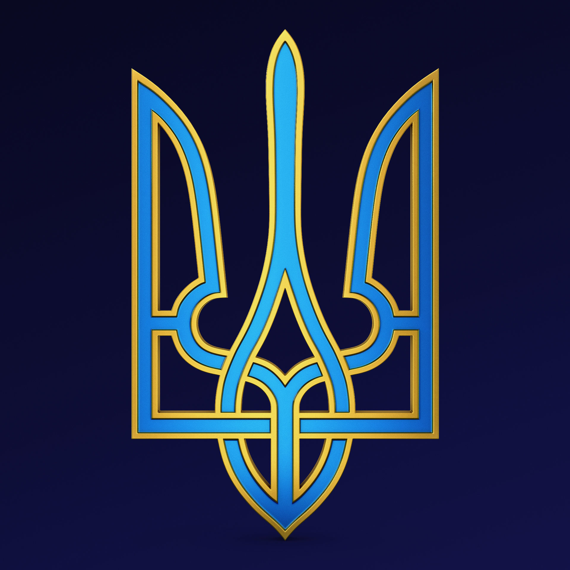 Ukraine State Emblem M 7 3D model_1
