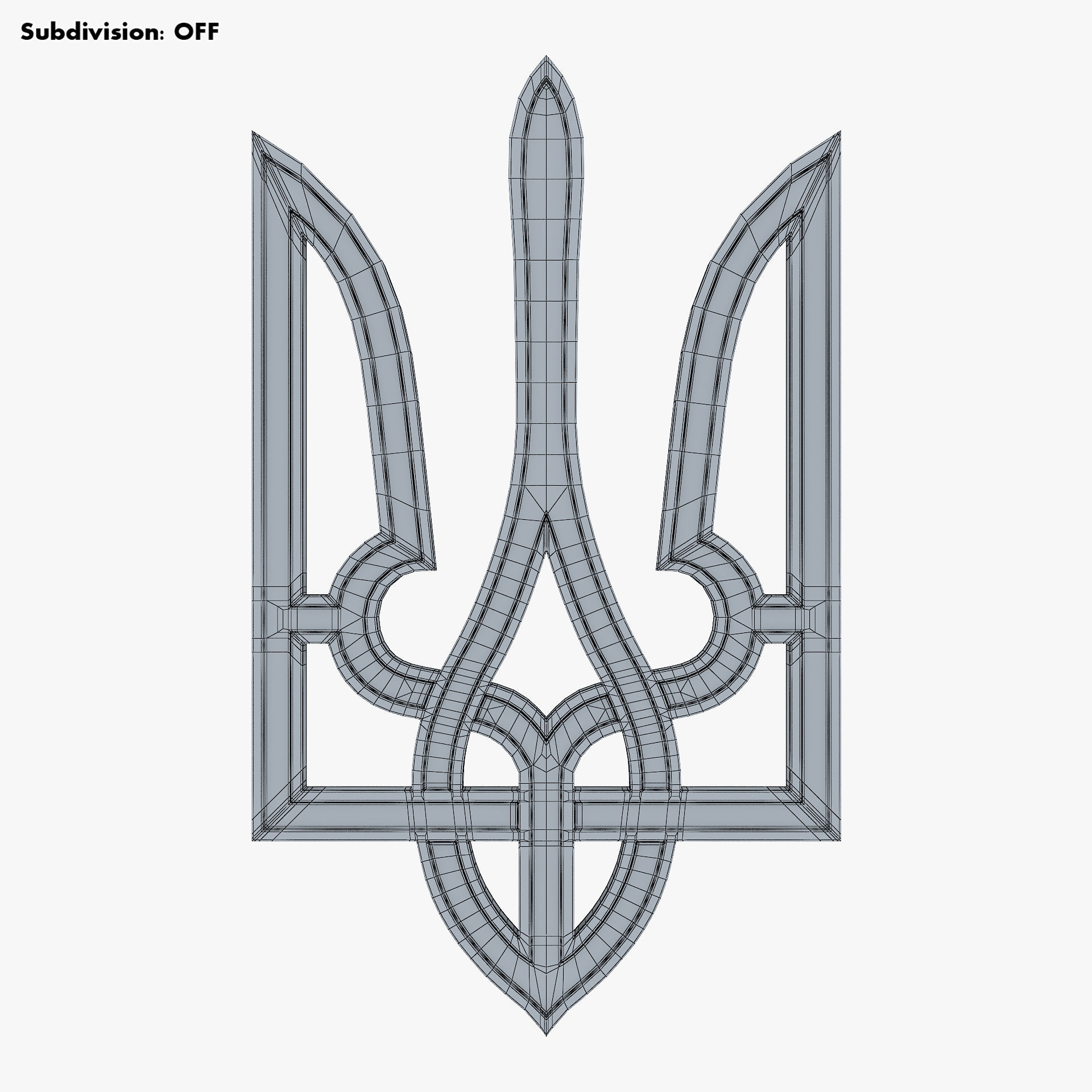 Ukraine State Emblem M 7 3D model_9