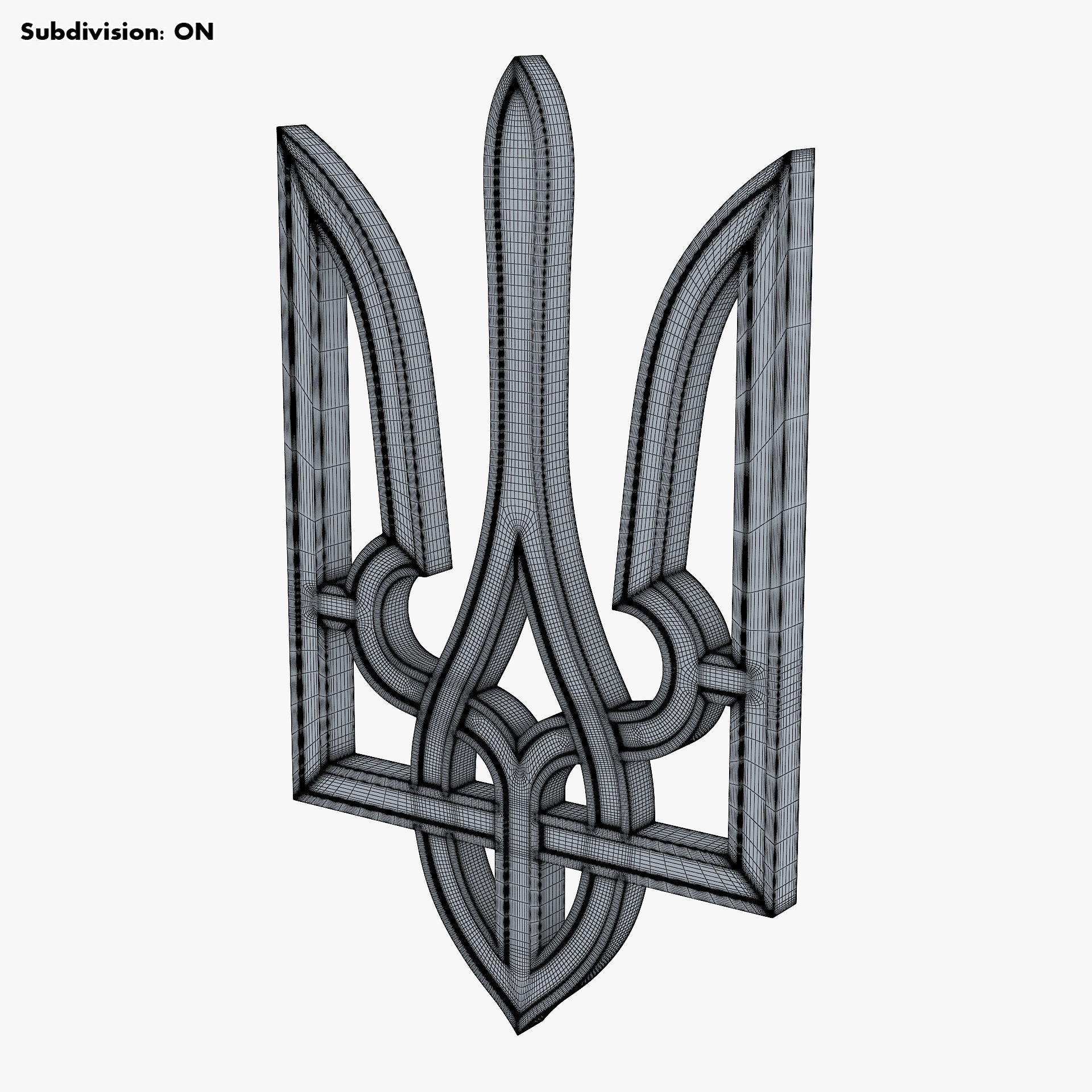 Ukraine State Emblem M 7 3D model_14