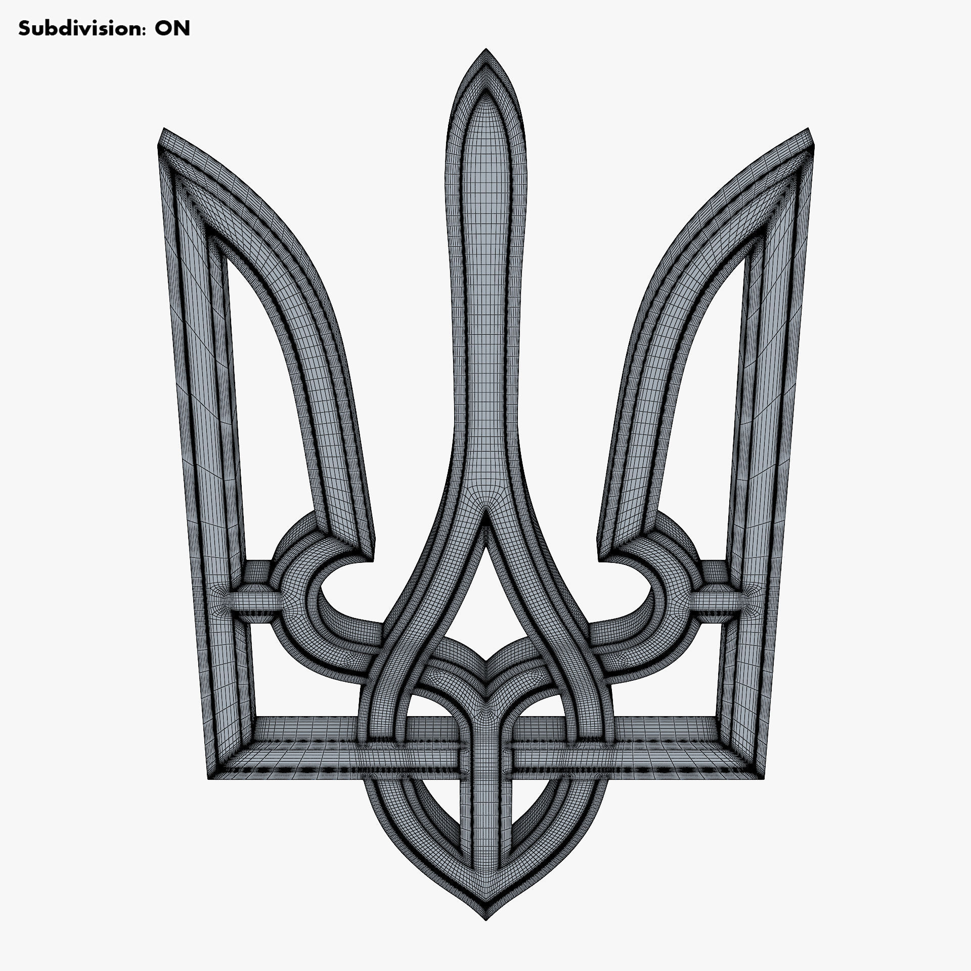 Ukraine State Emblem M 7 3D model_10