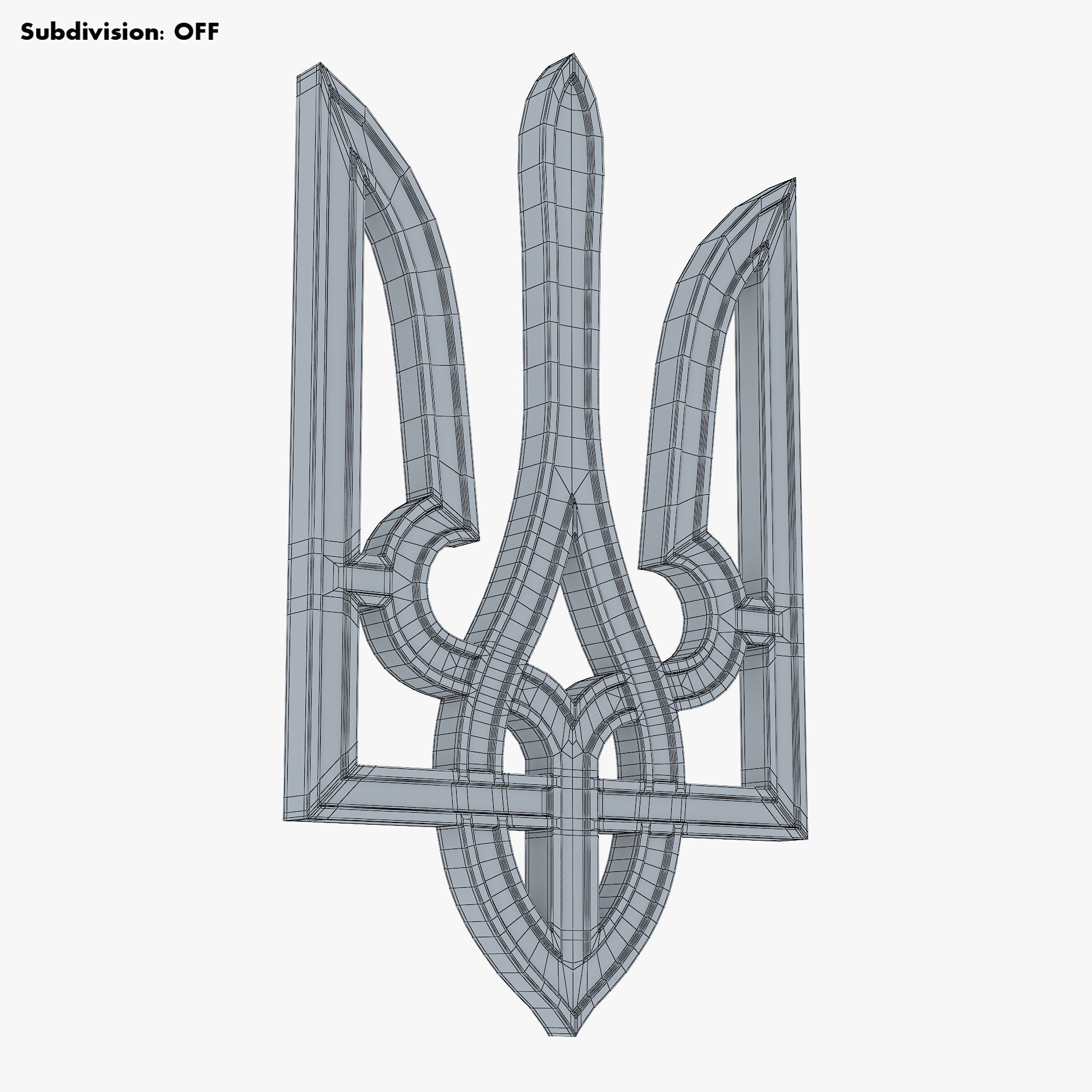 Ukraine State Emblem M 7 3D model_19