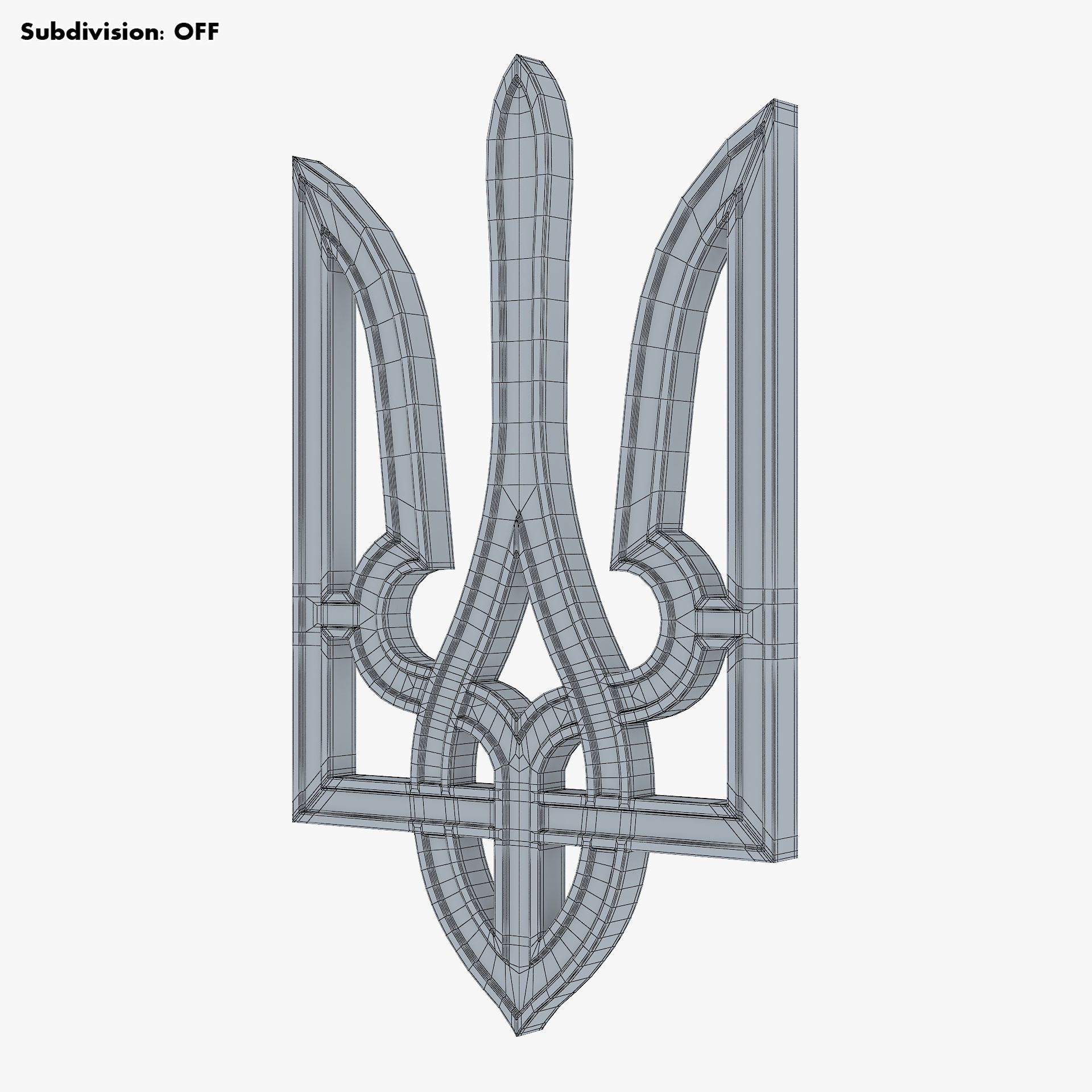 Ukraine State Emblem M 7 3D model_13
