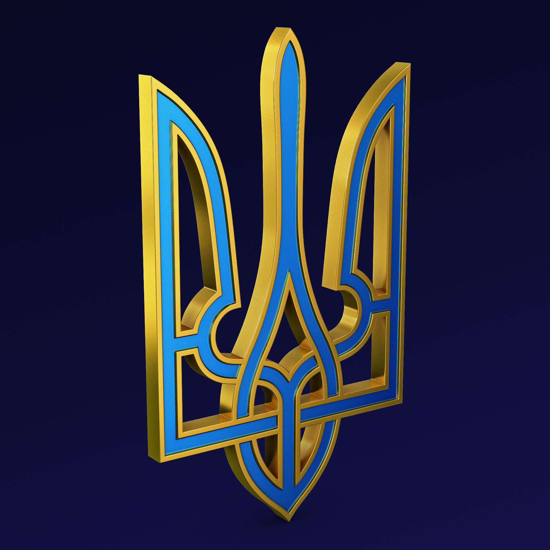 Ukraine State Emblem M 7 3D model_5