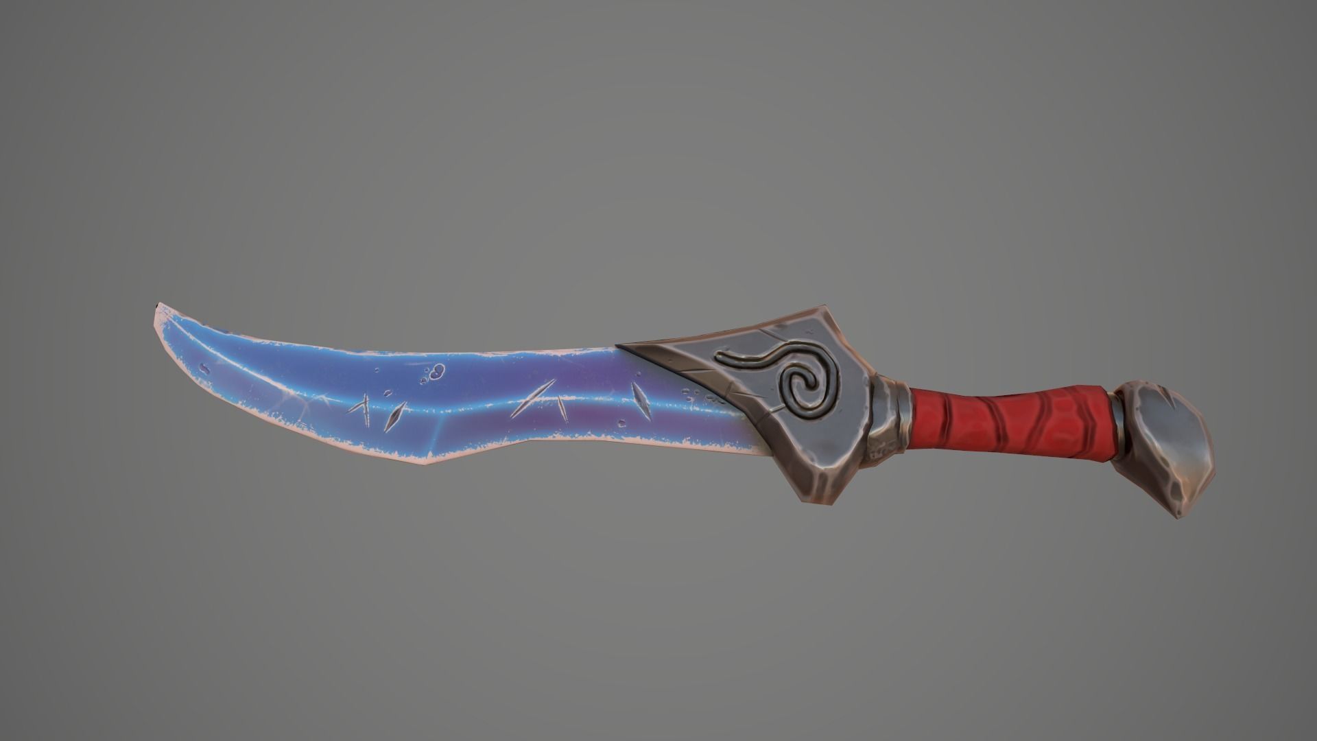 Stylized Cristal Blade 01 Low-poly 3D model_9