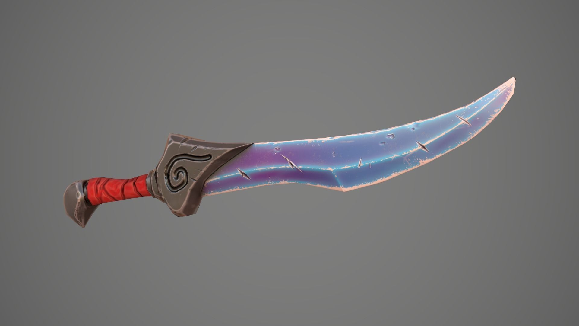 Stylized Cristal Blade 01 Low-poly 3D model_3