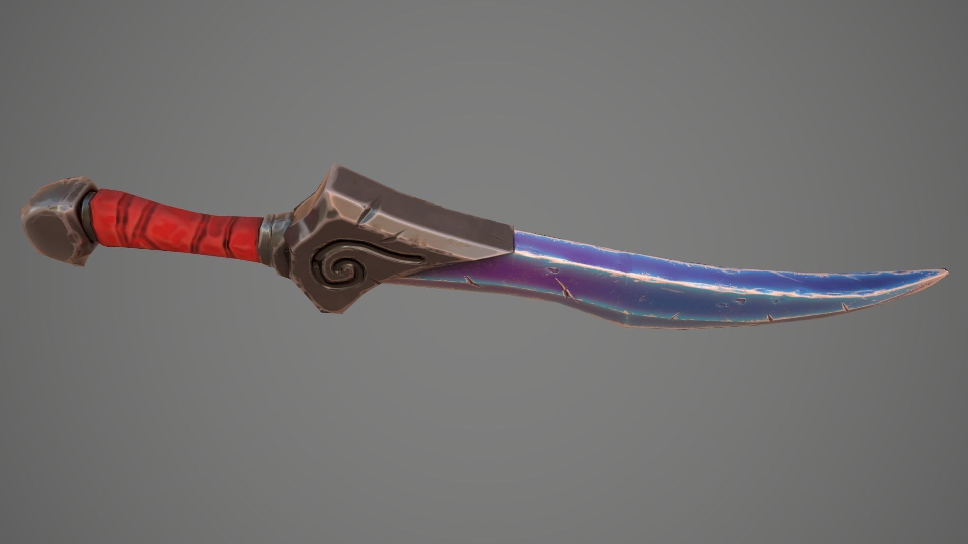 Stylized Cristal Blade 01 Low-poly 3D model_6