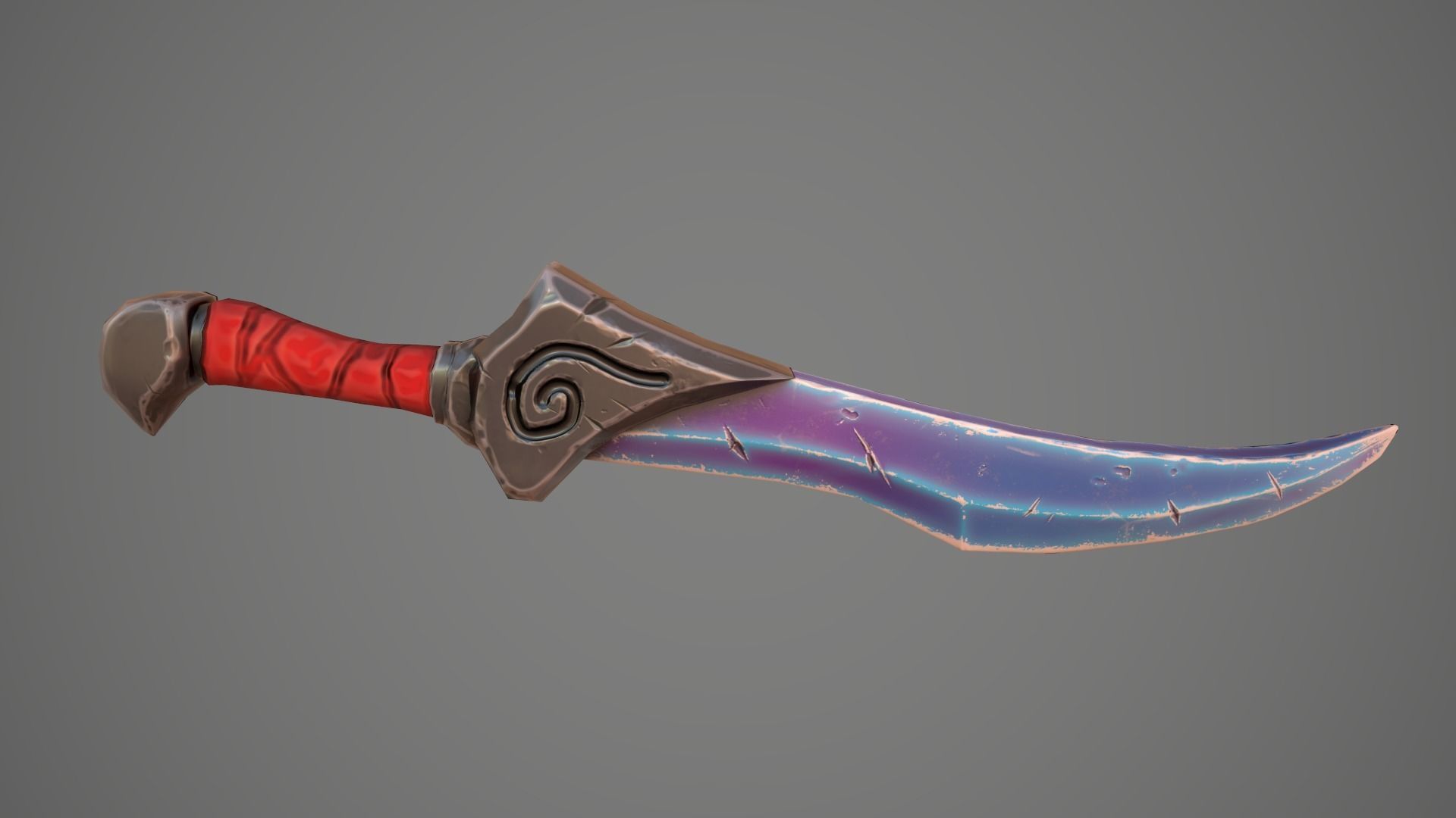 Stylized Cristal Blade 01 Low-poly 3D model_5