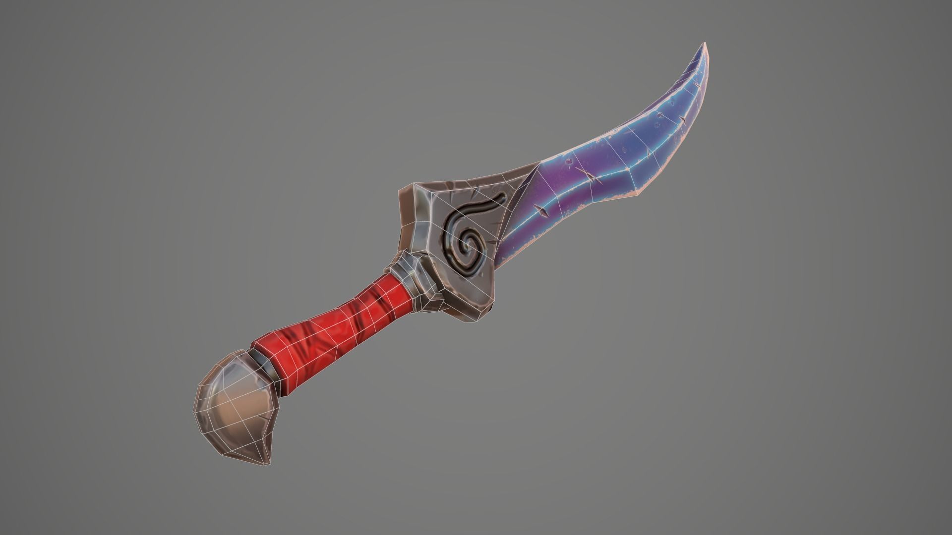 Stylized Cristal Blade 01 Low-poly 3D model_12