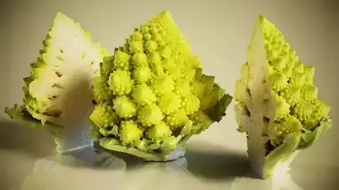 Romanesco Cabbage Low-poly 3D model