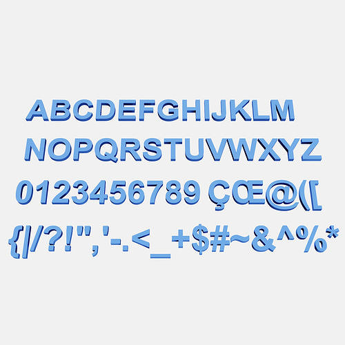 Alphabet Letters 3D print model