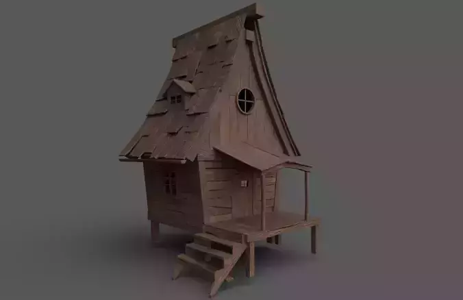 Cottage wooden house