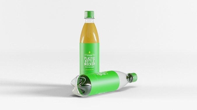 PET Plastic Bottle 3D model 7