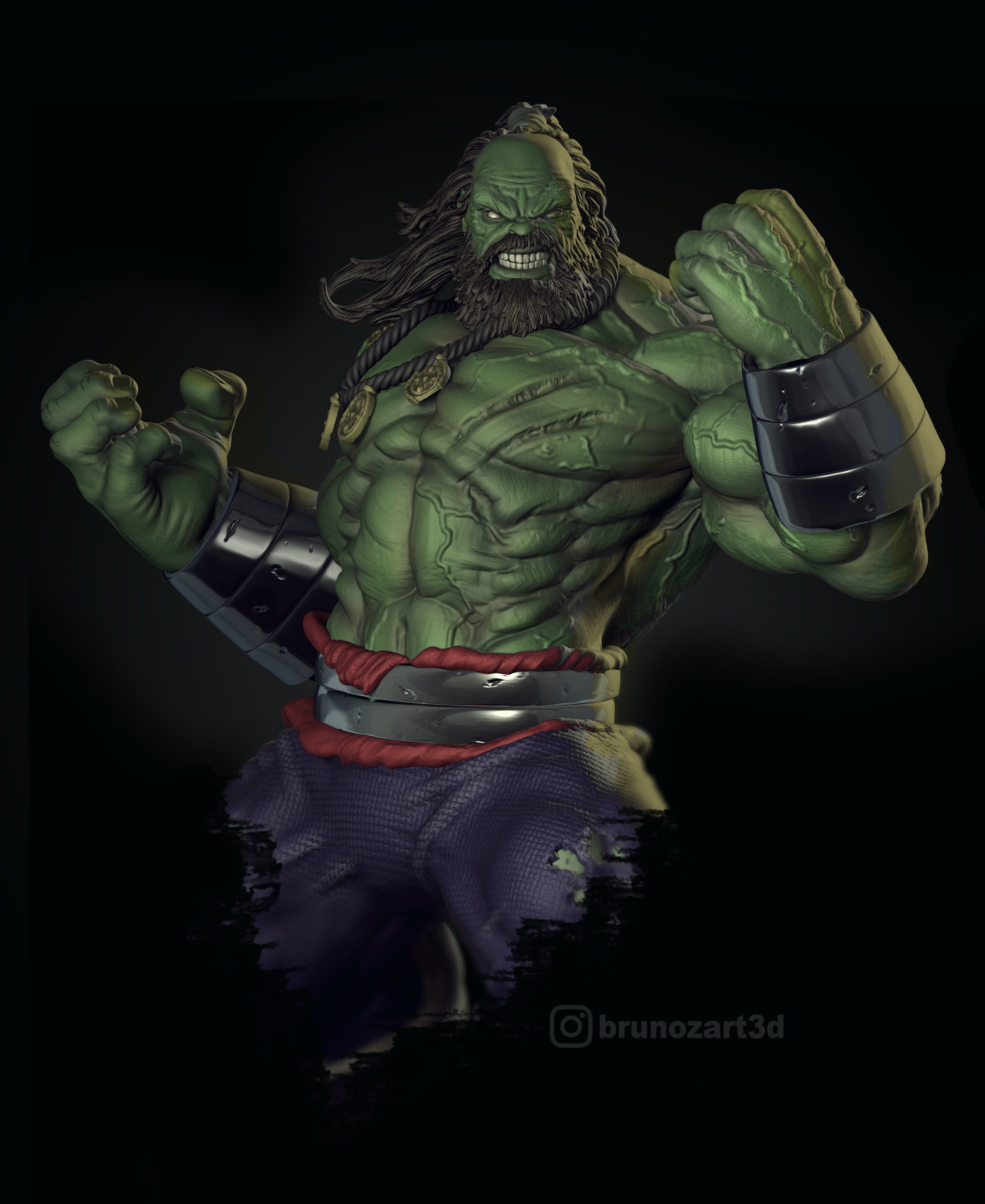 Hulk Maestro One Head 3D print model_3