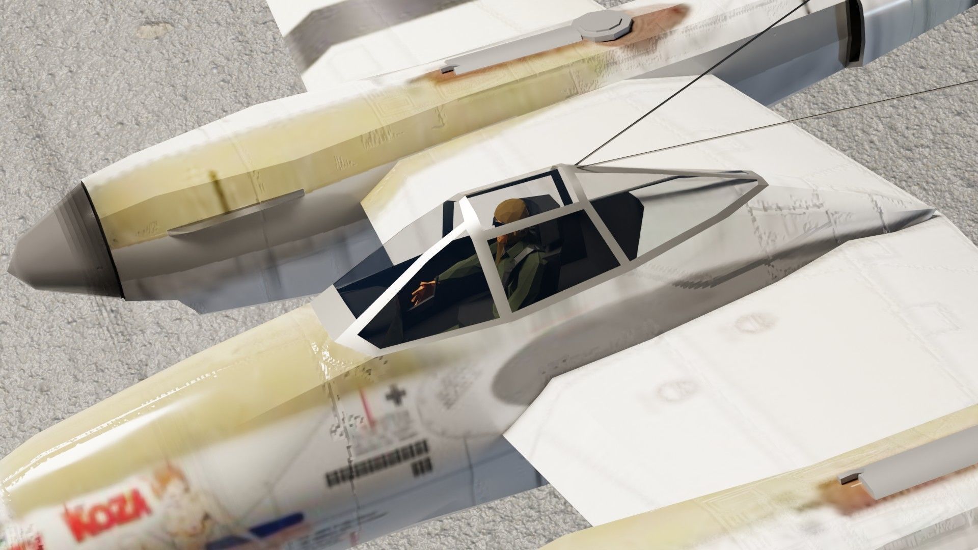 Lockheed P-38 Lightning WW2 fighter Low-poly 3D model_15