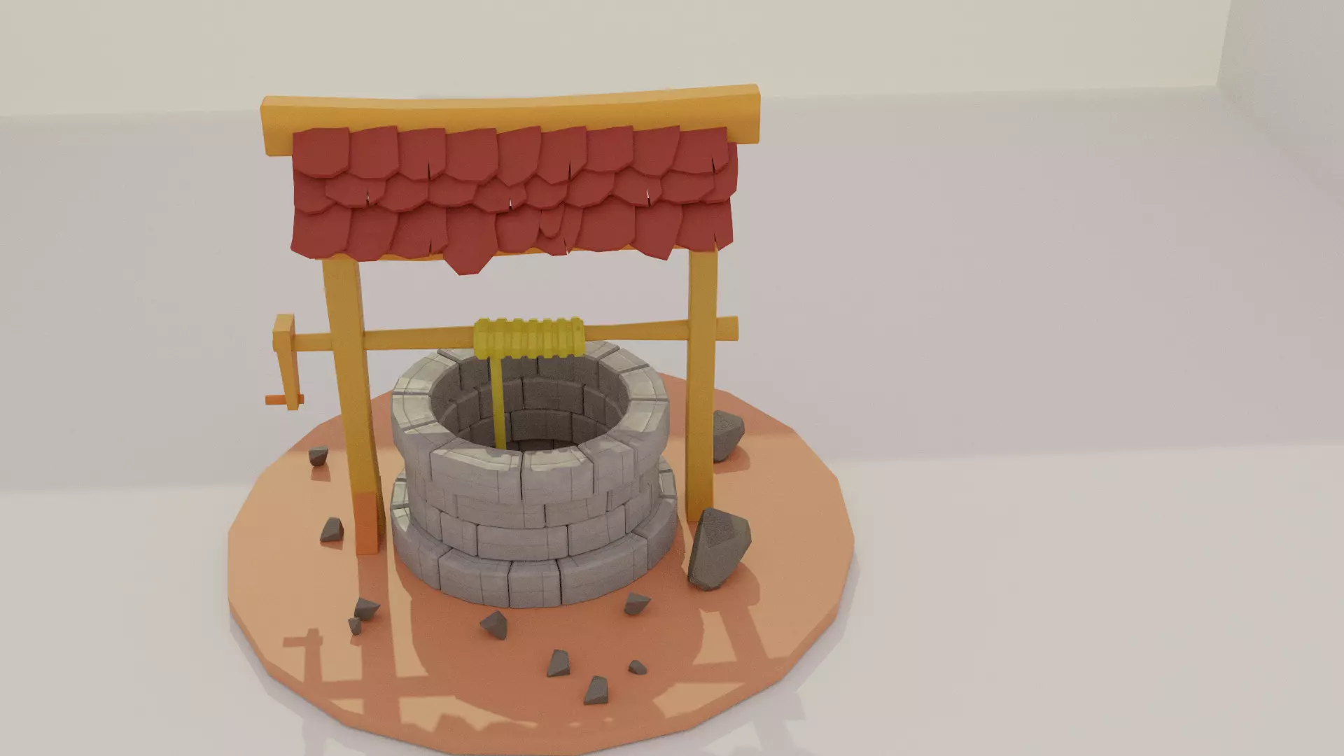 3D model Low Poly Well - Simple Well - Blender Well - Well Modelling VR ...