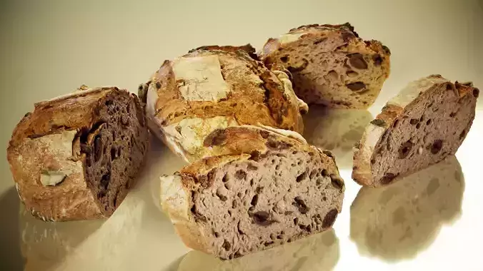 Baked Bread Low-poly 3D model