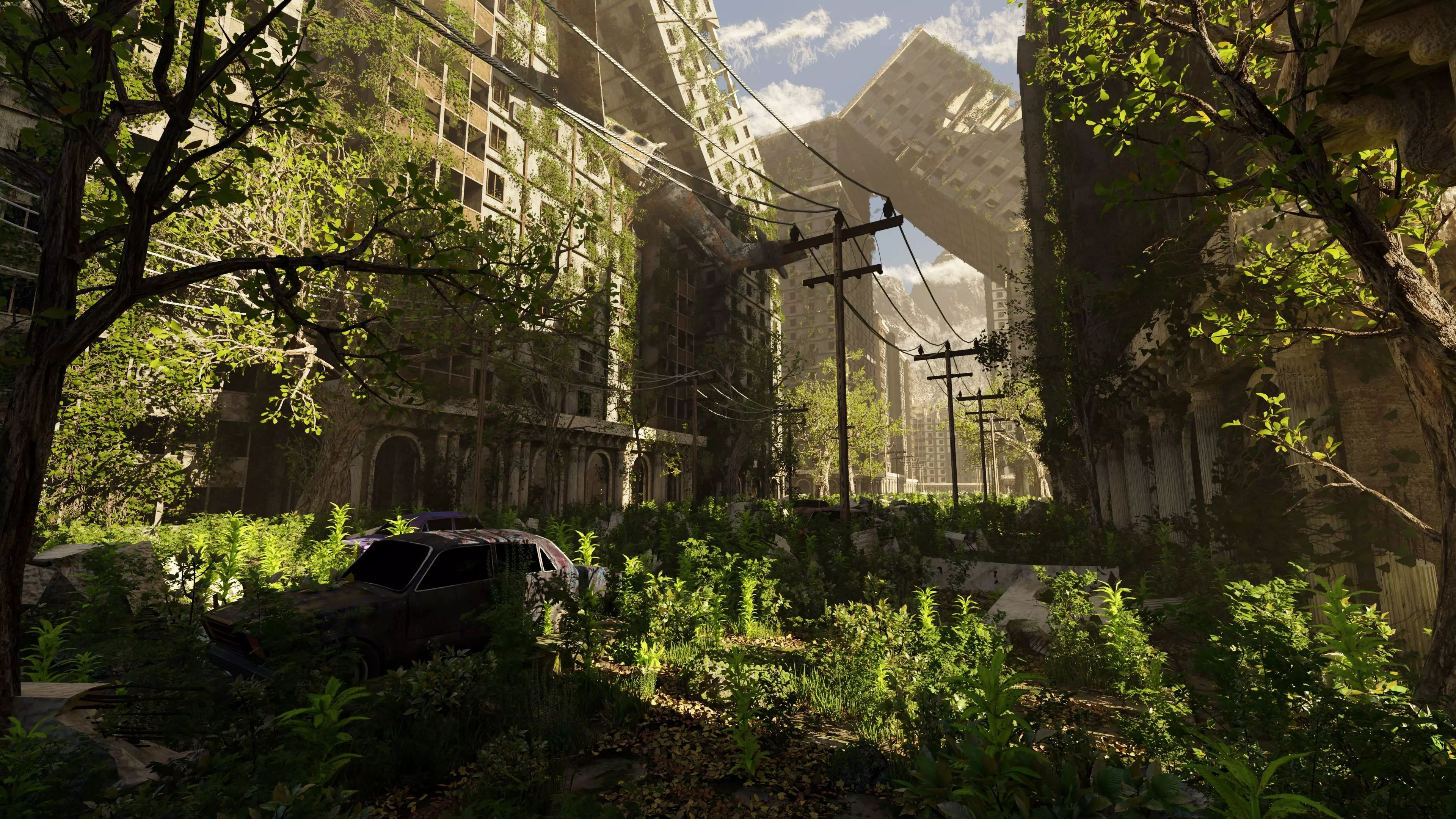 Abandoned Street Scene 3D model_0