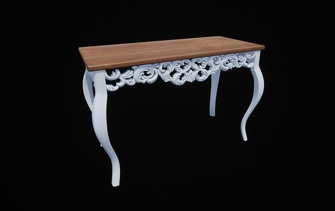 Victorian console table Low-poly 3D model