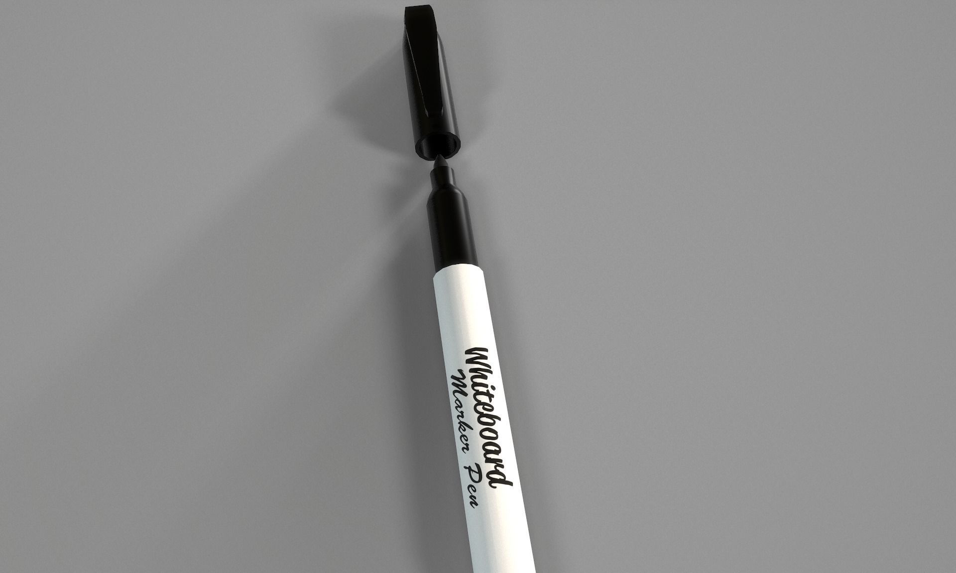 Marker Pen - Black Dry Erase Marker Pen for Whiteboards Low-poly 3D model_8