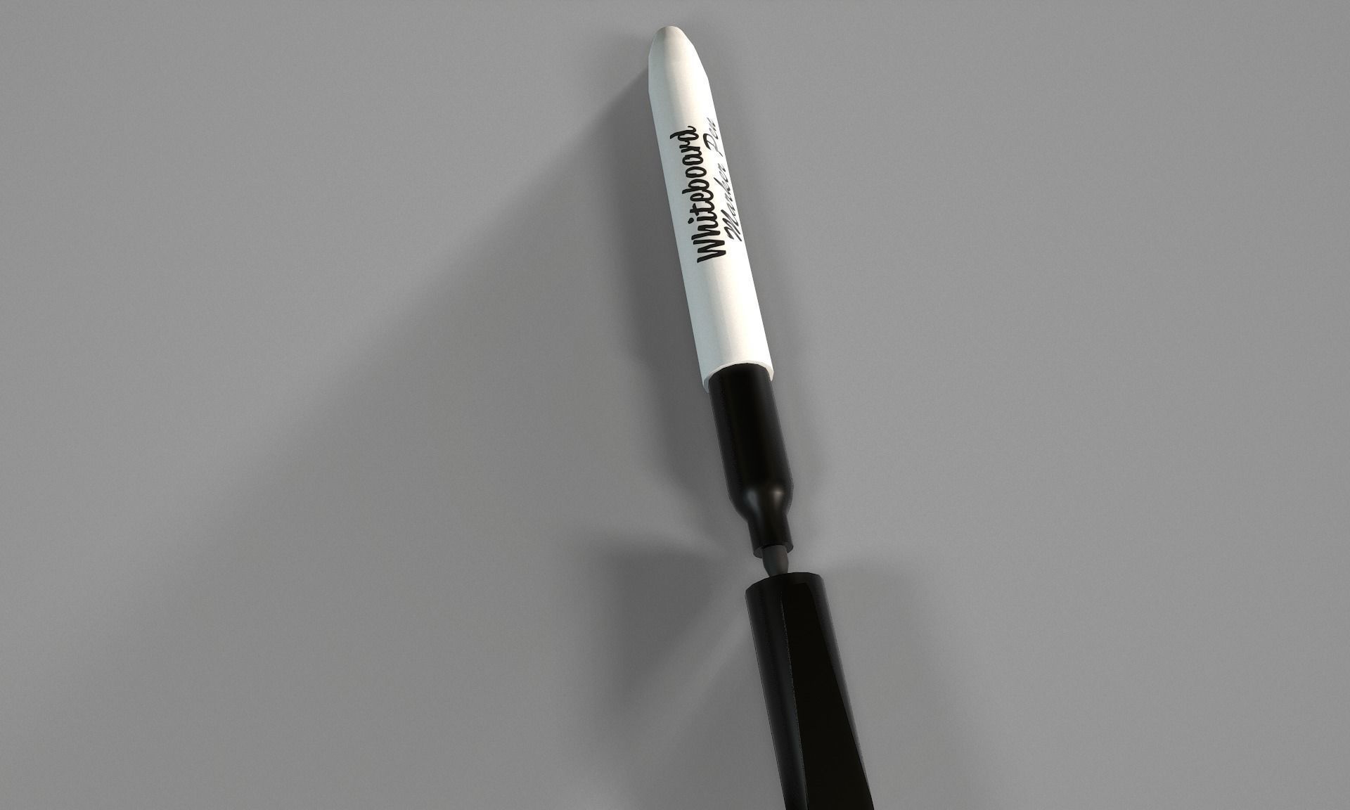 Marker Pen - Black Dry Erase Marker Pen for Whiteboards Low-poly 3D model_4