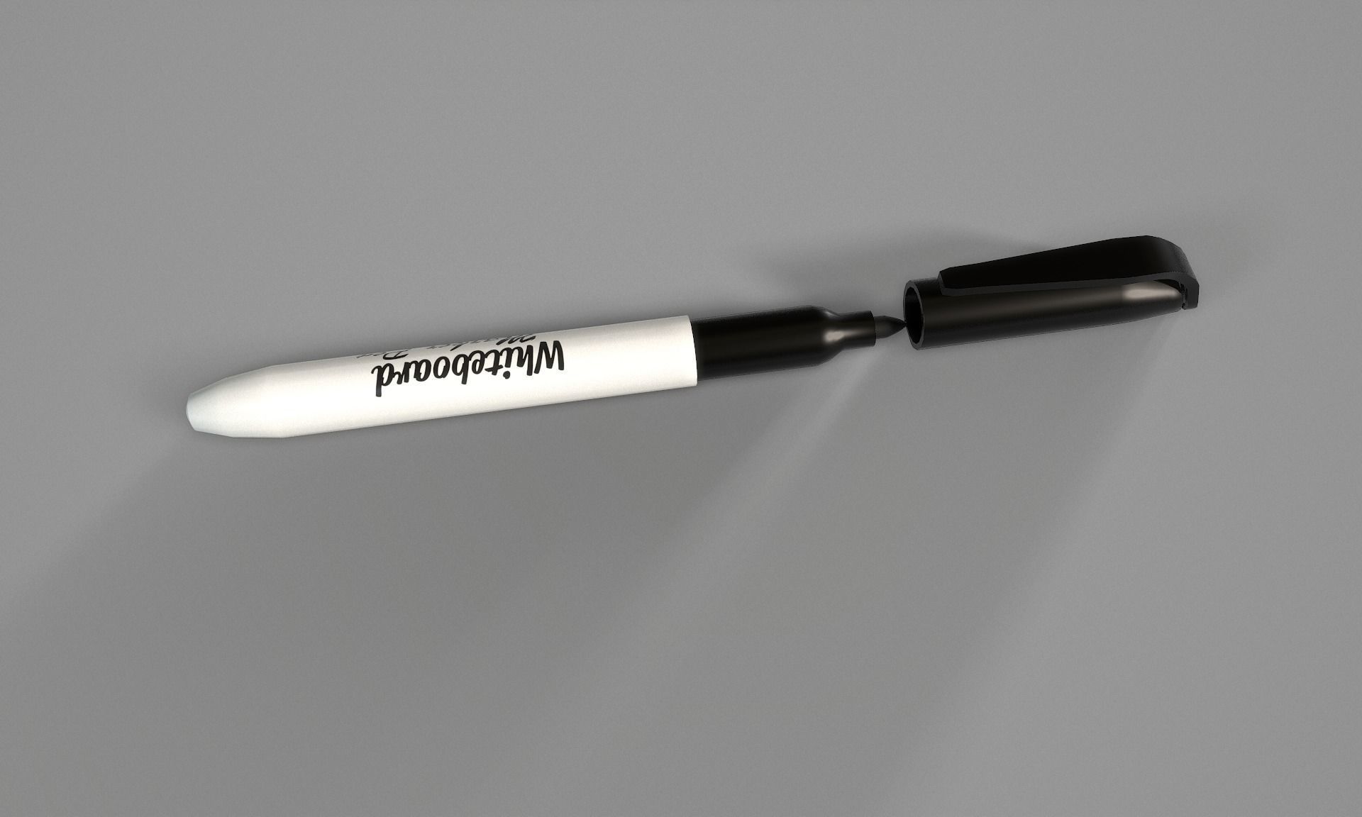 Marker Pen - Black Dry Erase Marker Pen for Whiteboards Low-poly 3D model_6