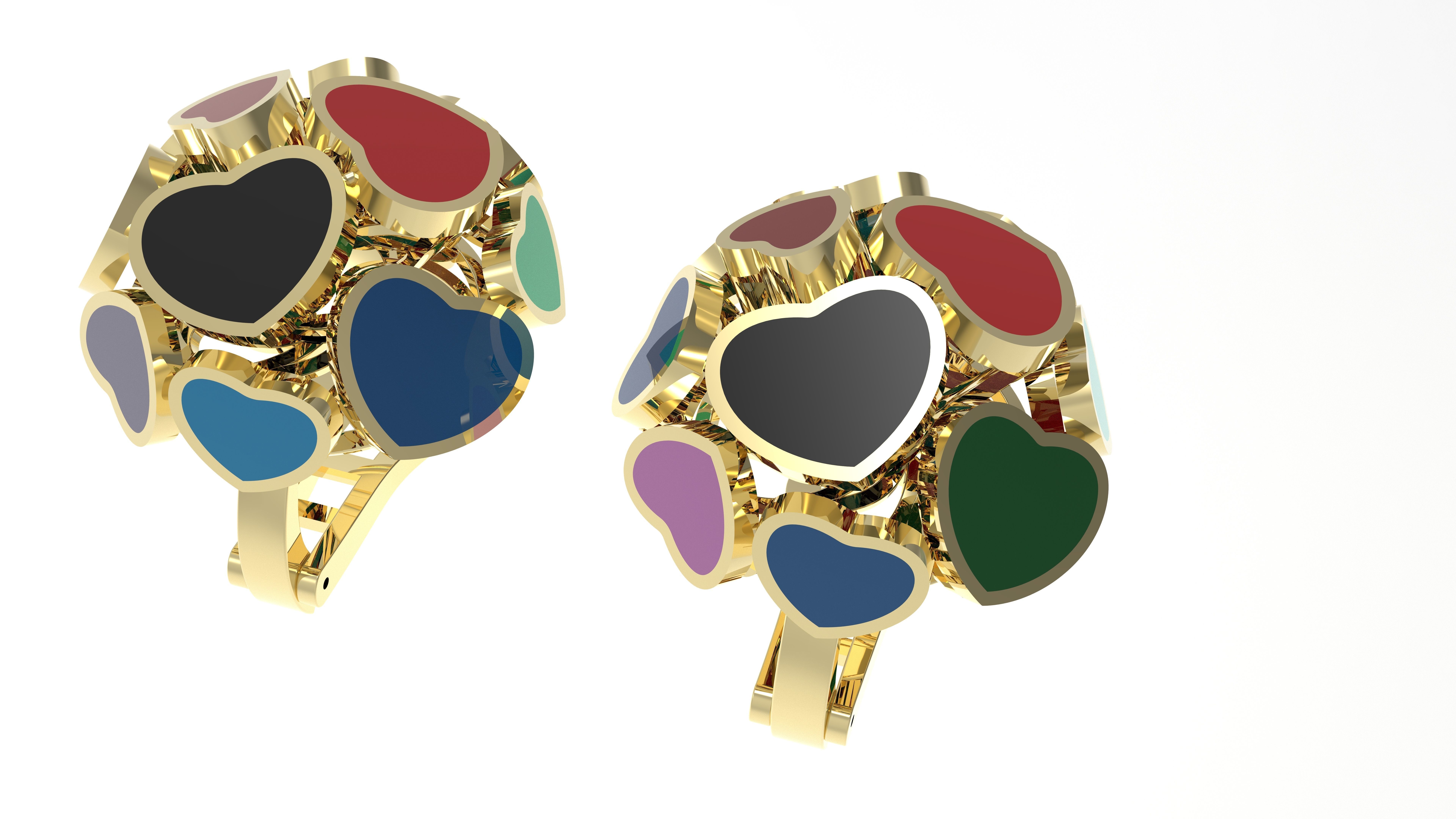 Love Earring 3D print model_6