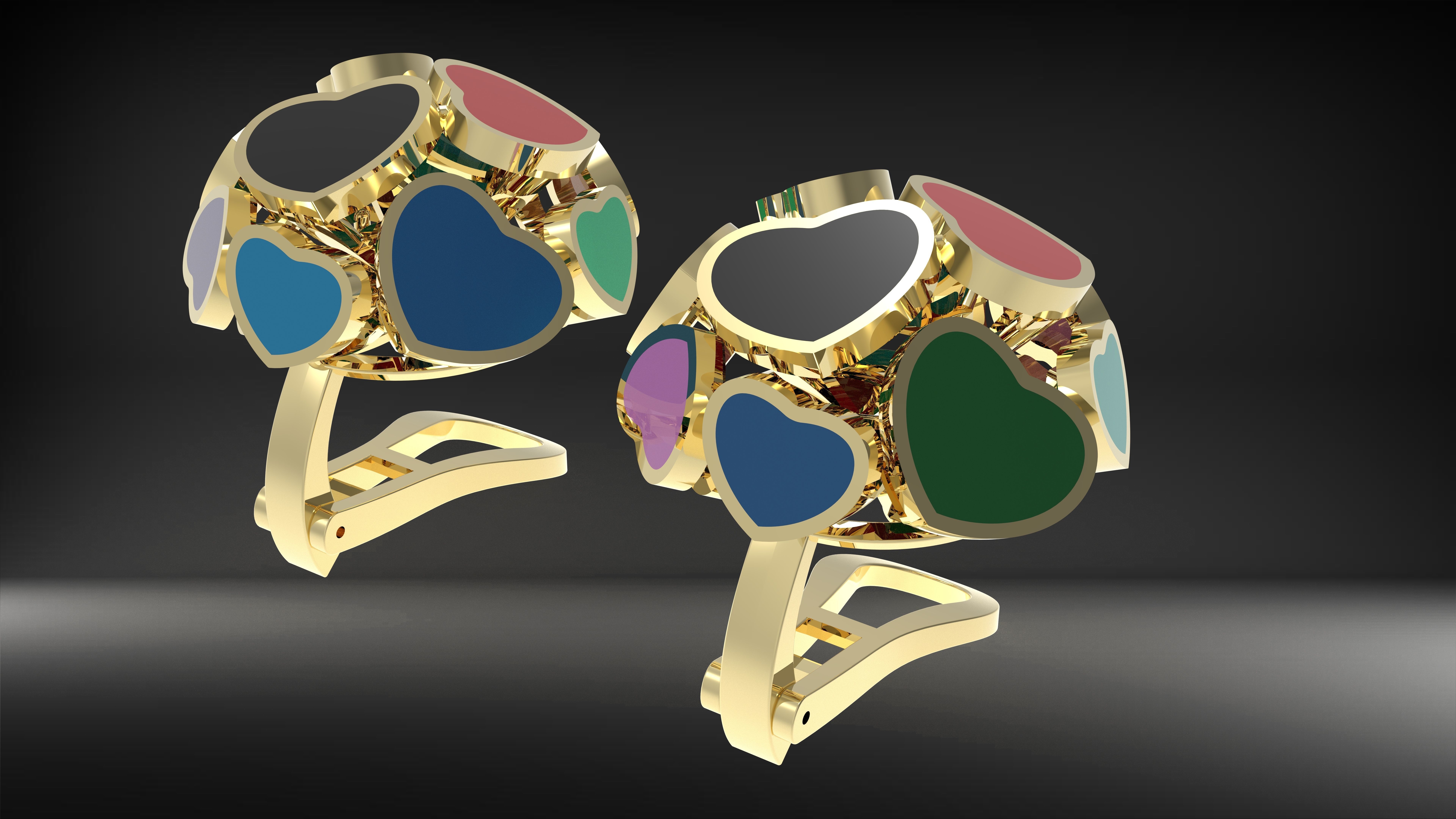 Love Earring 3D print model_3