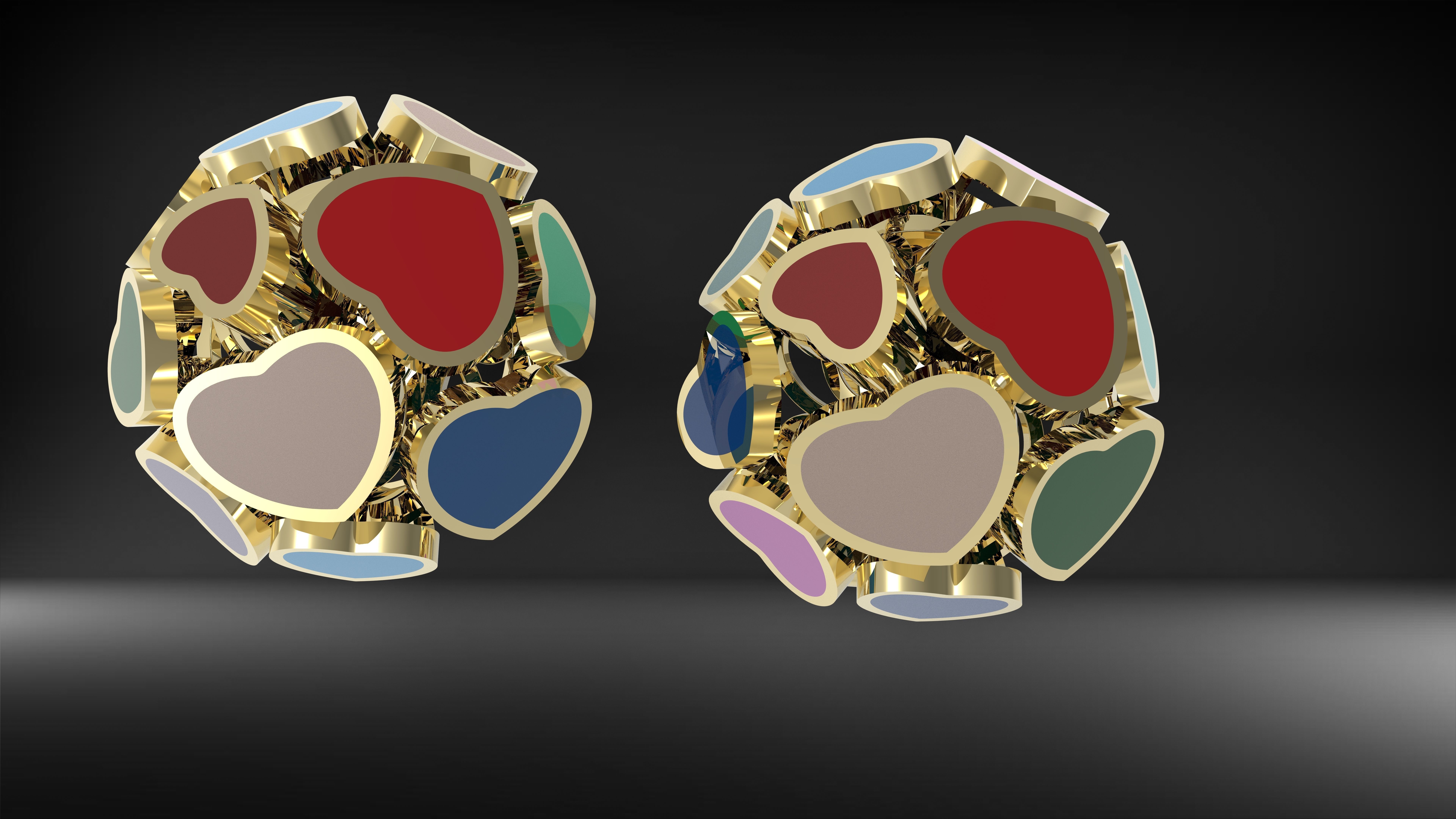 Love Earring 3D print model_2