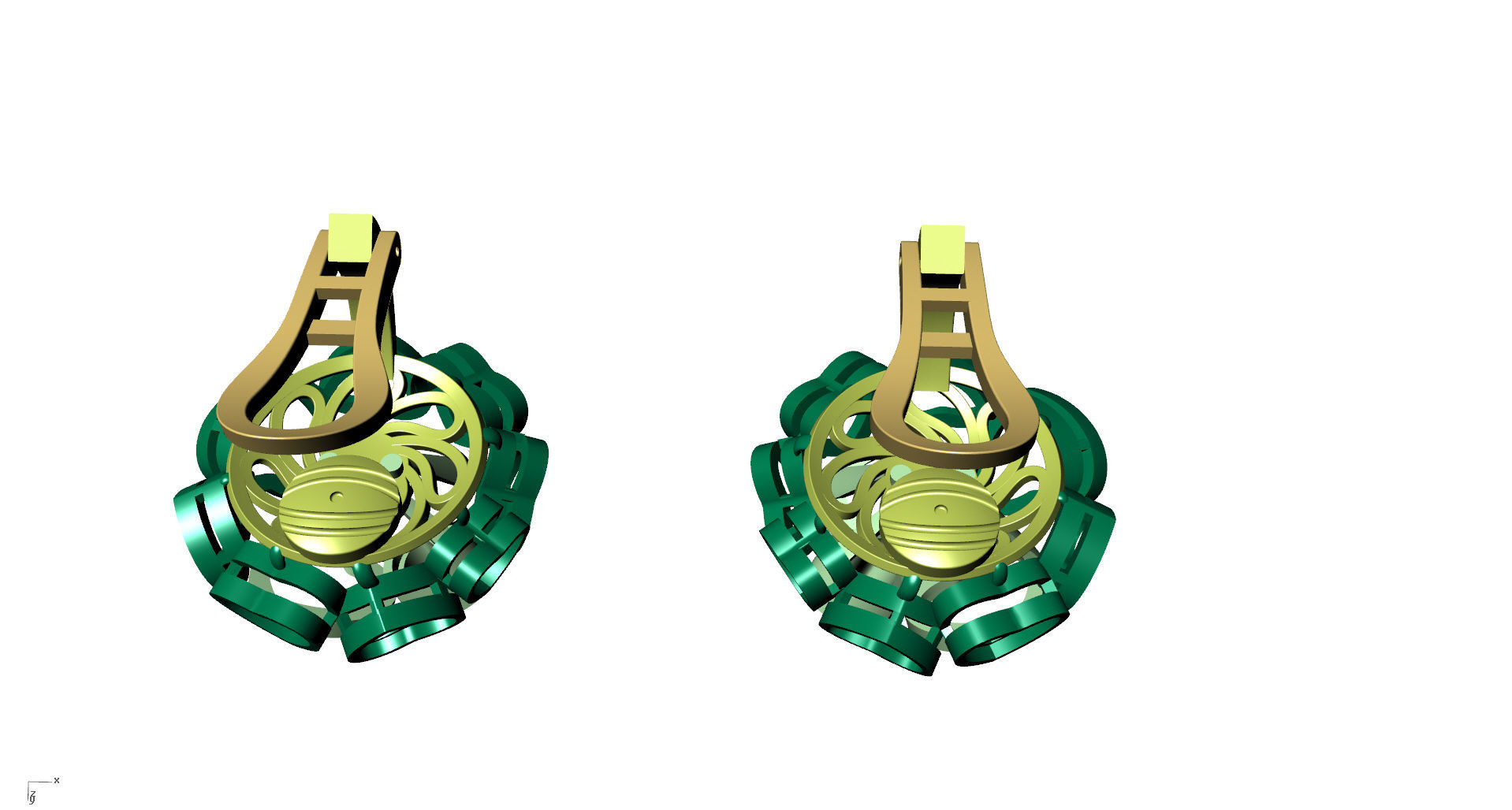 Love Earring 3D print model_14