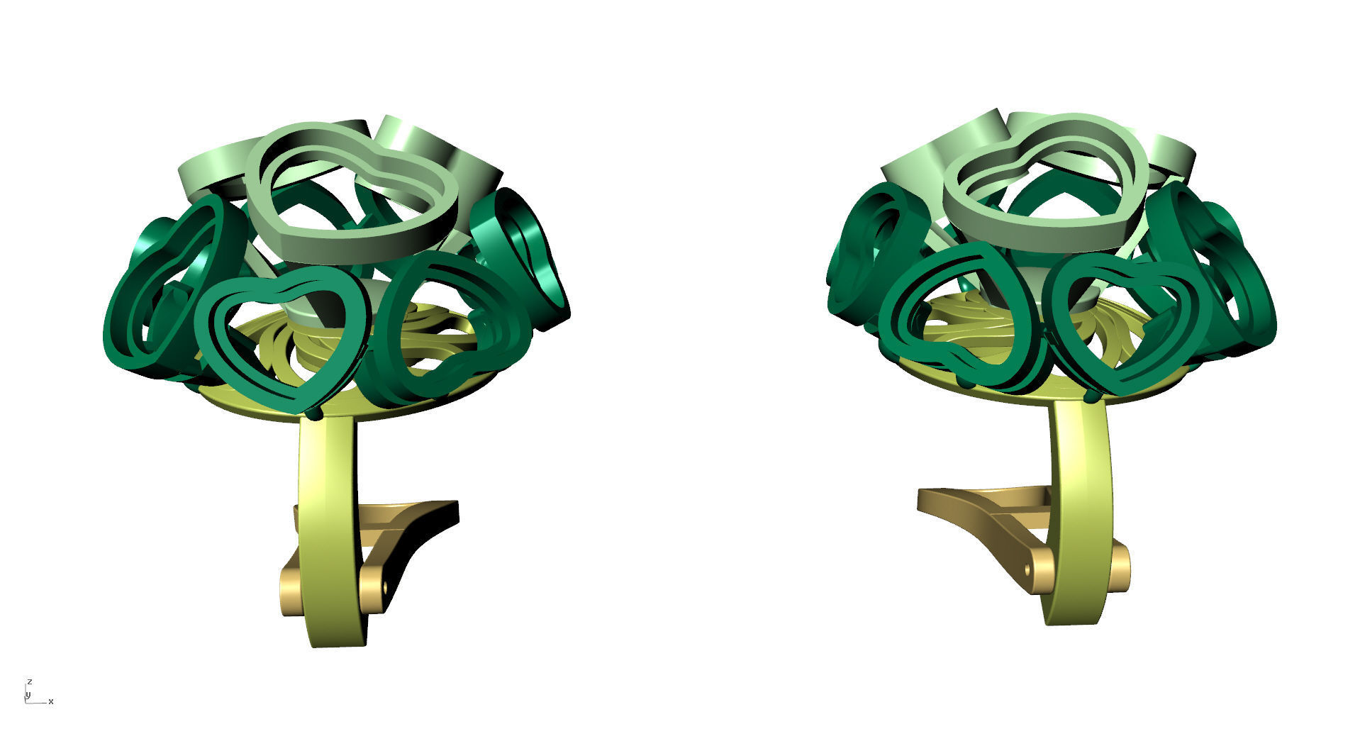 Love Earring 3D print model_8