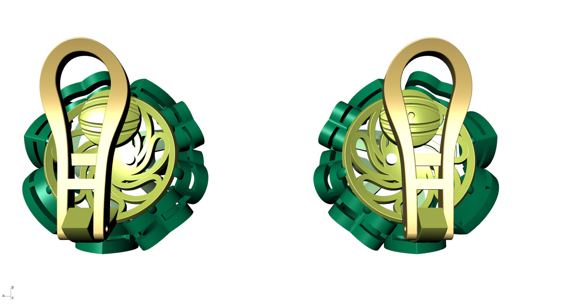 Love Earring 3D print model_10