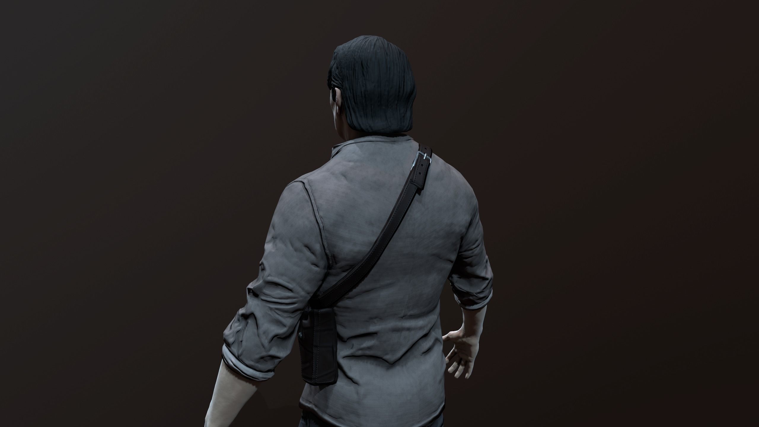 Zombie Apocalypse Survivor Low-poly 3D model_24