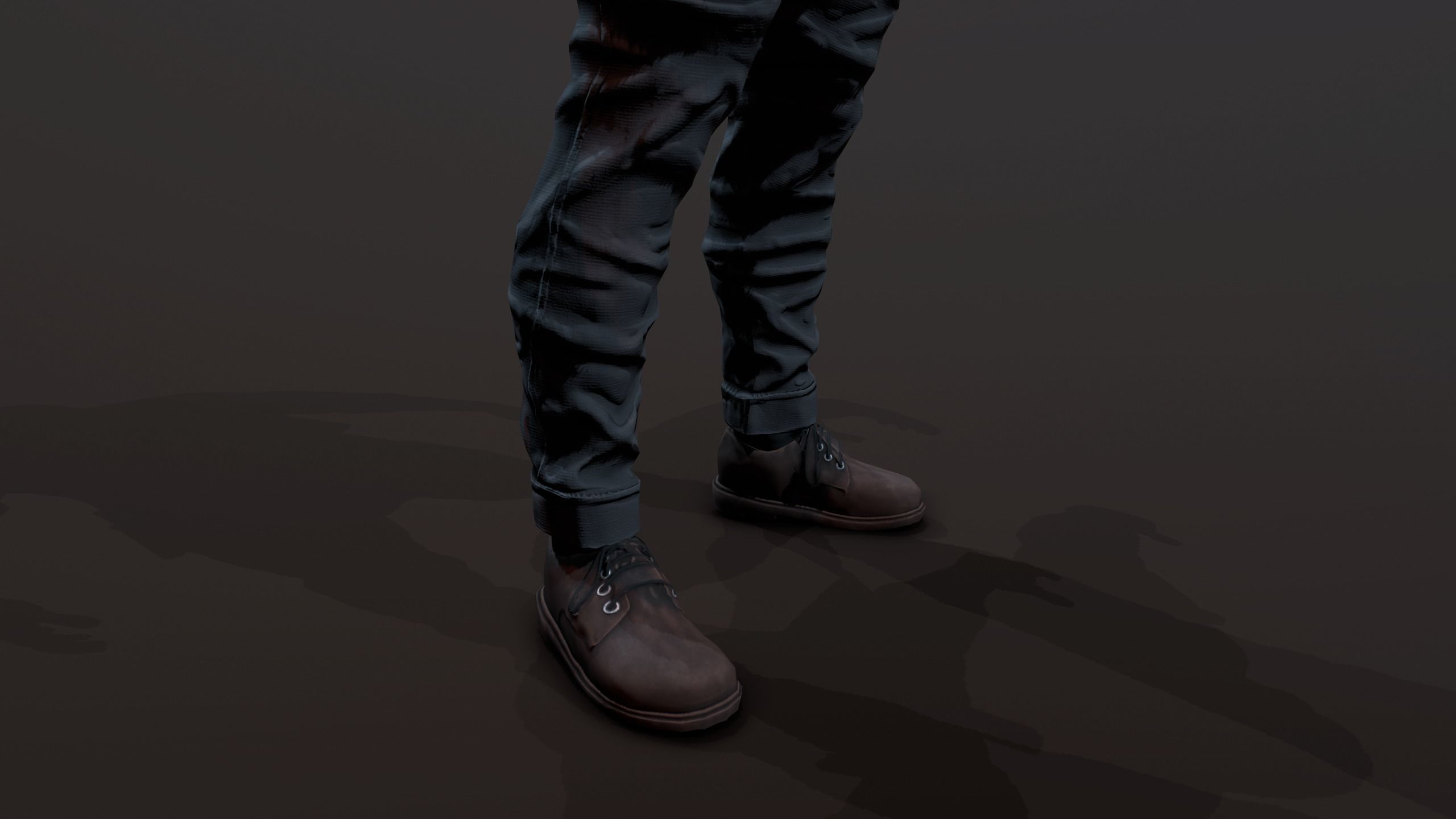 Zombie Apocalypse Survivor Low-poly 3D model_28