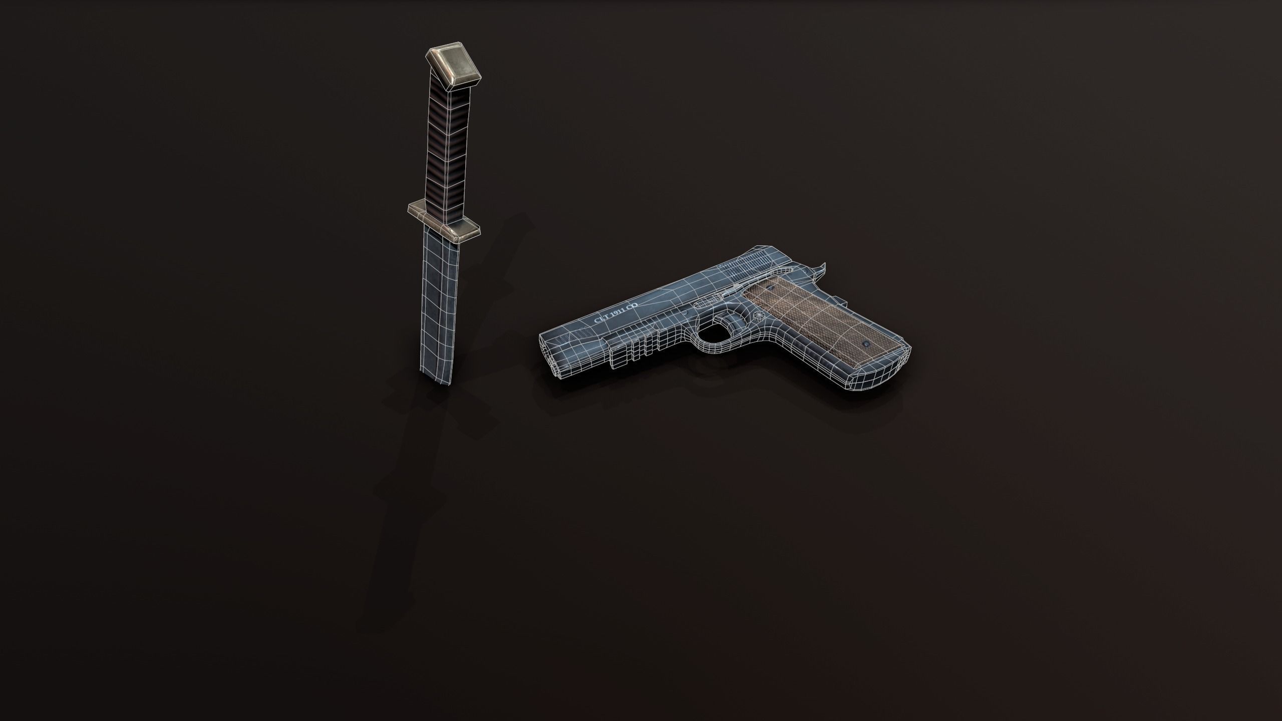 Zombie Apocalypse Survivor Low-poly 3D model_3